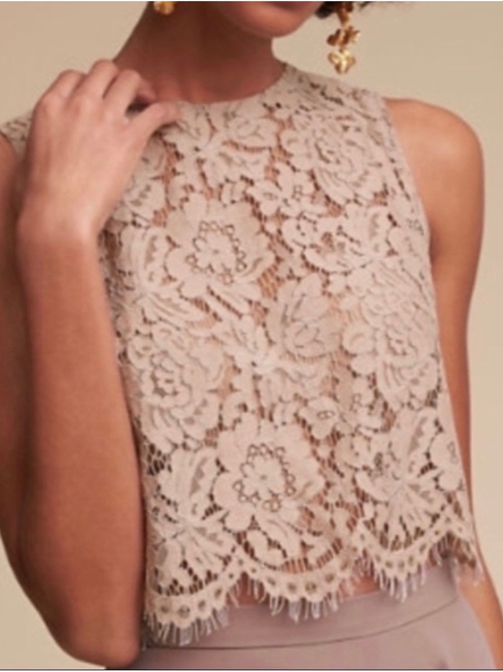 Jenny Yoo Lace Crop Top